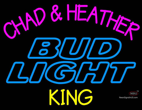 Custom Chad And Heather King Budlight Neon Sign  