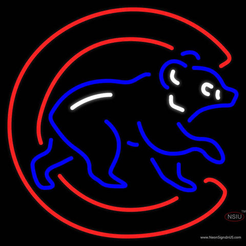 Custom Chicago Cubs Mlb Real Neon Glass Tube Neon Sign 