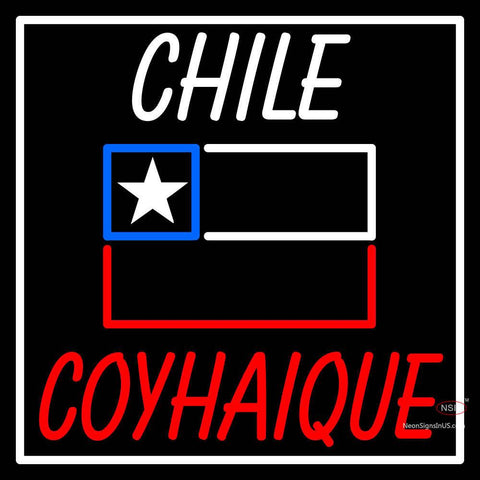 Custom Chile Coyhaique With Flag Neon Sign  