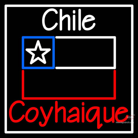 Custom Chile Coyhaique With Flag Neon Sign  