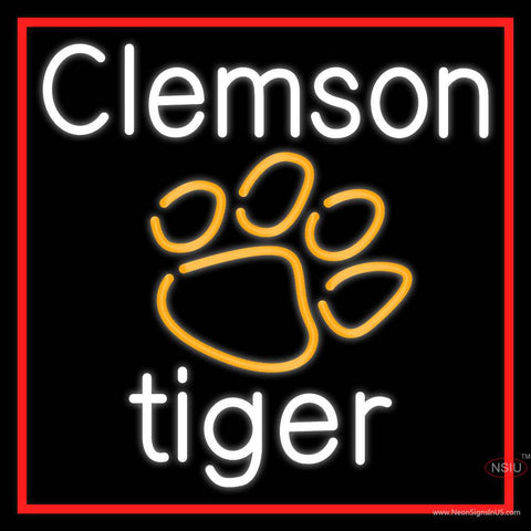 Custom Clemson Tiger Real Neon Glass Tube Neon Sign 