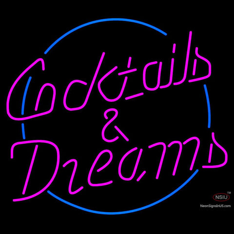 Custom Cocktails Dreams With Border Neon Sign 7 