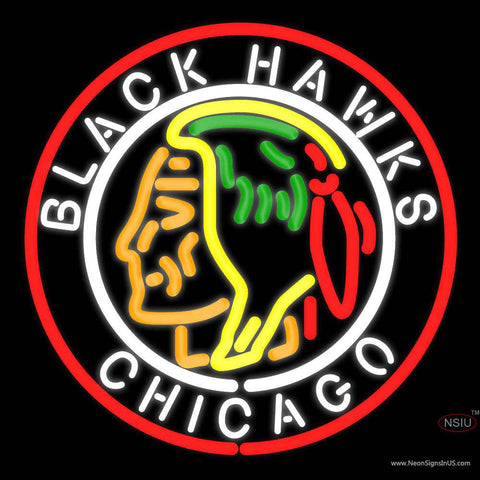 Custom Commemorative  Chicago Blackhawks Real Neon Glass Tube Neon Sign x 