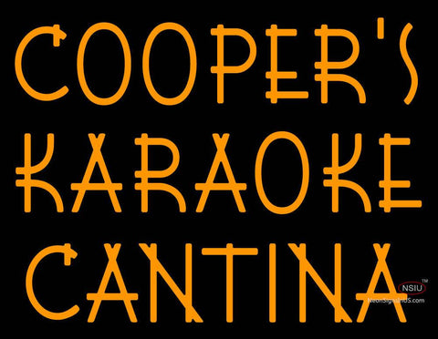 Custom Coopers Karaoke Cantina Neon Sign  