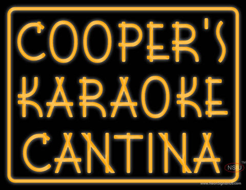 Custom Coopers Karaoke Cantina Real Neon Glass Tube Neon Sign 