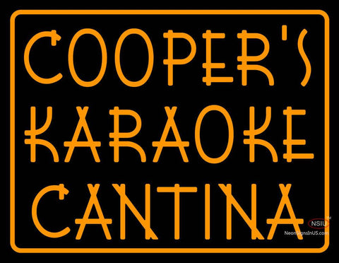 Custom Coopers Karaoke Cantina Neon Sign  