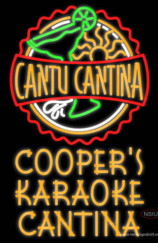 Custom Coopers Karaoke Cantina Real Neon Glass Tube Neon Sign 