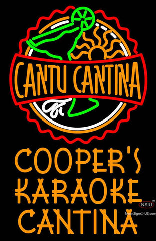 Custom Coopers Karaoke Cantina Neon Sign  