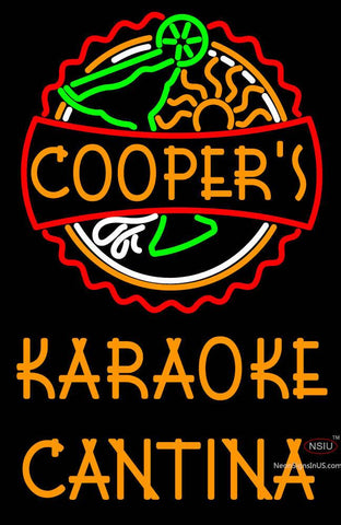 Custom Coopers Karaoke Cantina Neon Sign  