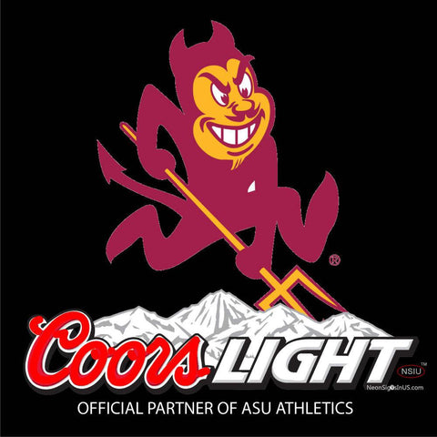 Custom Coors Light Asu Neon Sign  