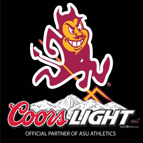 Custom Coors Light Asu Neon Sign  