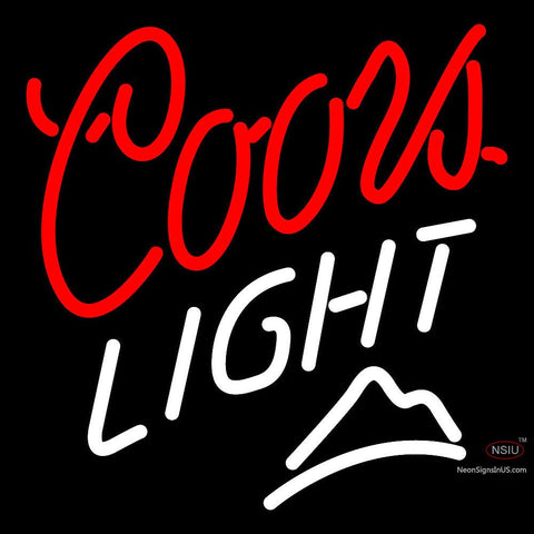 Custom Coors Light Mountain Logo Neon Sign 