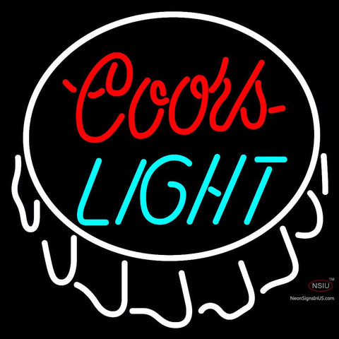 Custom Coors Light Open Bottlecap Neon Beer Sign  