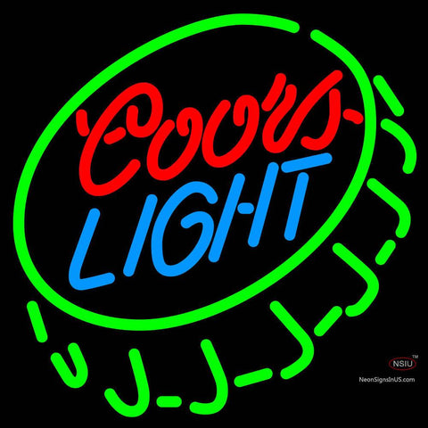Custom Coors Light Open Bottlecap Neon Beer Sign  