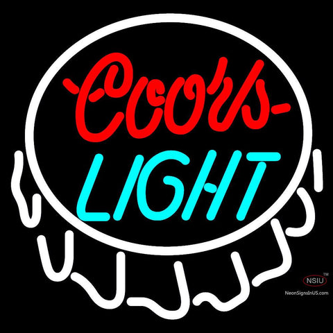 Custom Coors Light Open Bottlecap Neon Beer Sign  