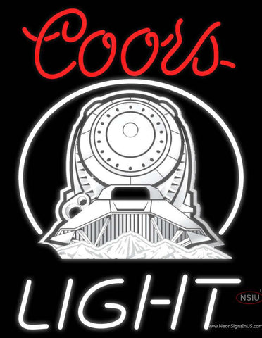 Custom Coors Light Silver Bullet Locomotive Real Neon Glass Tube Neon Sign 