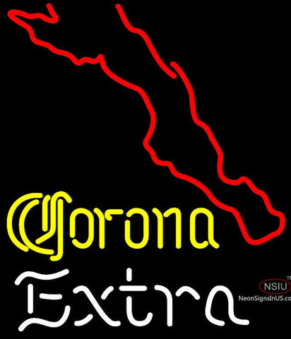 Custom Corona Map Of Baja California Neon Sign  
