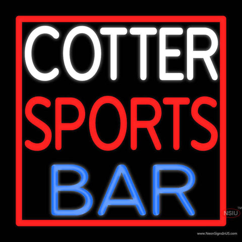 Custom Cotter Sports Bar Logo Real Neon Glass Tube Neon Sign 