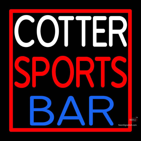 Custom Cotter Sports Bar Logo Neon Sign  