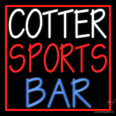 Custom Cotter Sports Bar Logo Real Neon Glass Tube Neon Sign 
