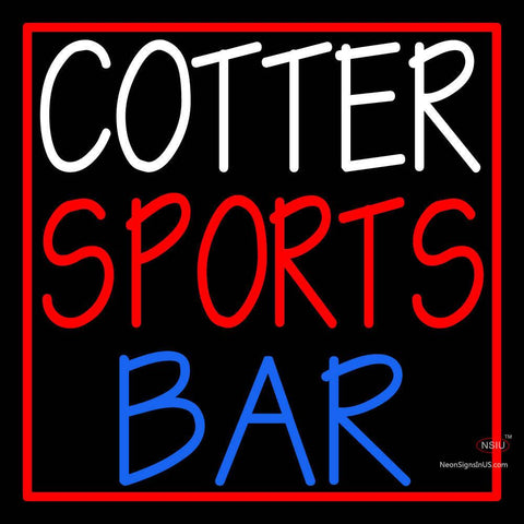 Custom Cotter Sports Bar Logo Neon Sign  