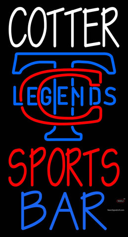 Custom Cotter Sports Bar Logo Neon Sign  