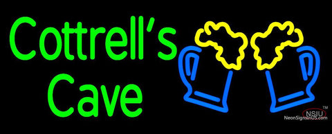 Custom Cottrells Cave With Beer Mug Logo Neon Sign 