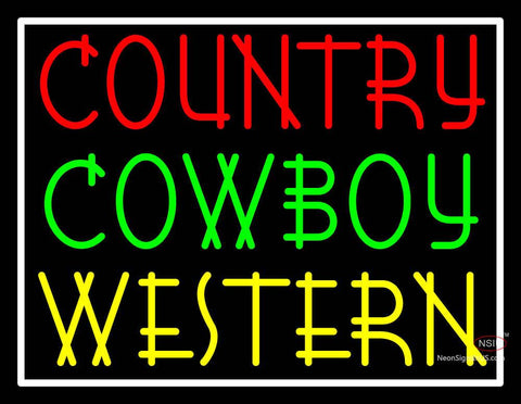 Custom Country Cowboy Western Neon Sign  