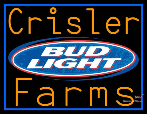 Custom Crisler Farms Bud Light Logo Neon Sign  