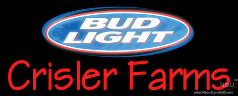 Custom Crisler Farms Bud Light Real Neon Glass Tube Neon Sign 