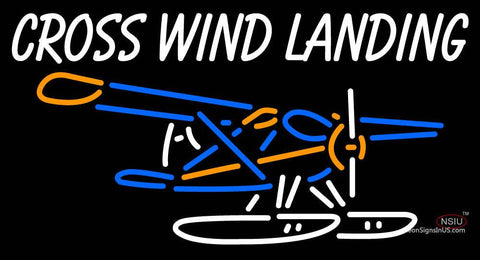 Custom Cross Wind Landing Plane Logo Neon Sign  