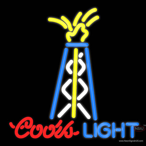 Coors Light Oil Well Neon Beer Sign x 