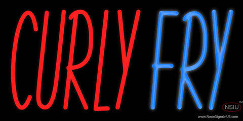 Custom Curly Fry Real Neon Glass Tube Neon Sign 