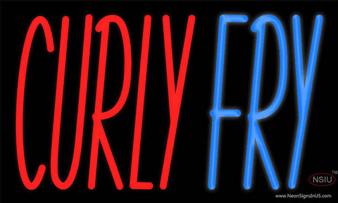 Custom Curly Fry Real Neon Glass Tube Neon Sign 