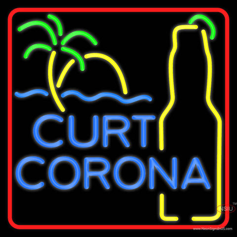 Custom Curt Corona Logo Real Neon Glass Tube Neon Sign 