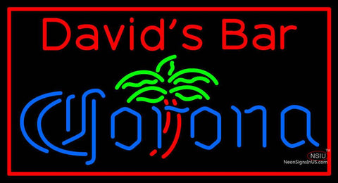 Custom Davids Bar Corona Logo Neon Sign  