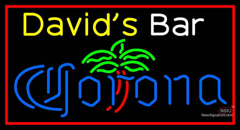 Custom Davids Bar Corona Logo Neon Sign  