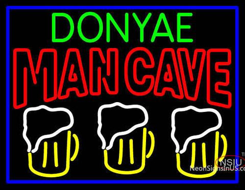 Custom Donyae Man Best Friend Beer Glasses Man Cave Neon Sign 