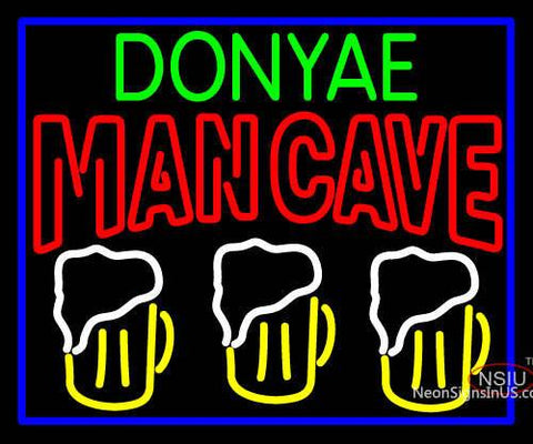 Custom Donyae Man Best Friend Beer Glasses Man Cave Neon Sign  