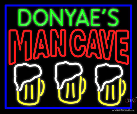 Custom Donyae Man Best Friend Beer Glasses Man Cave Real Neon Glass Tube Neon Sign 