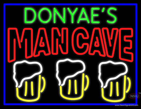 Custom Donyae Man Best Friend Beer Glasses Man Cave Real Neon Glass Tube Neon Sign 