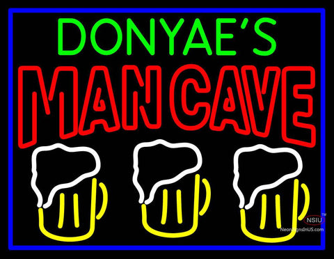 Custom Donyae Man Best Friend Beer Glasses Man Cave Neon Sign 