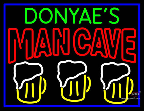Custom Donyae Man Best Friend Beer Glasses Man Cave Neon Sign  