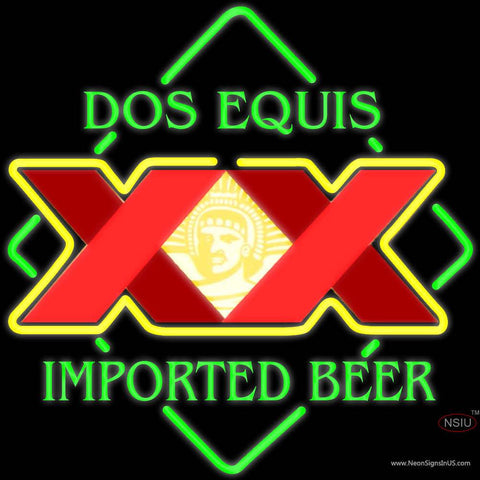 Custom Dos Equis Imported Beer Logo Real Neon Glass Tube Neon Sign 