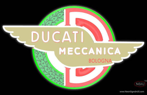 Custom Ducati Meccanica Bologna Real Neon Glass Tube Neon Sign 