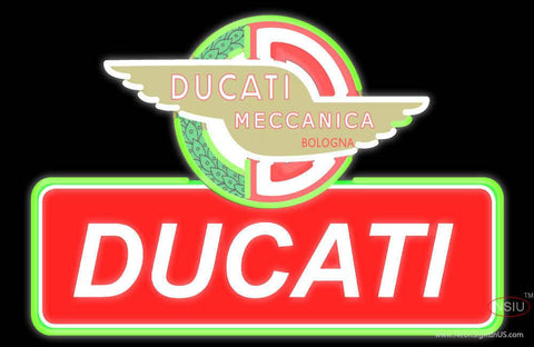 Custom Ducati Meccanica Bologna Real Neon Glass Tube Neon Sign 