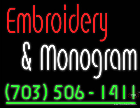 Custom Embroidery And Monogram 7   Real Neon Glass Tube Neon Sign 