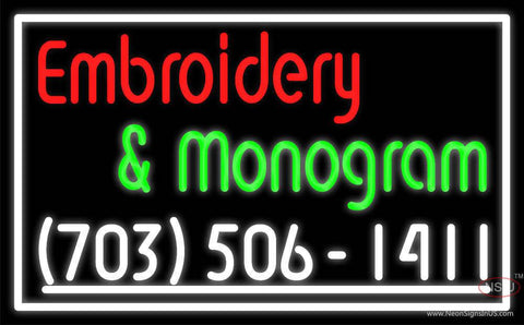 Custom Embroidery And Monogram 7   Real Neon Glass Tube Neon Sign 