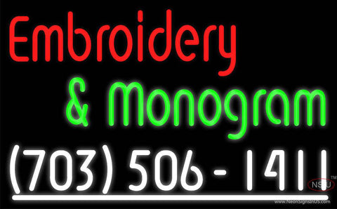 Custom Embroidery And Monogram 7   Real Neon Glass Tube Neon Sign 