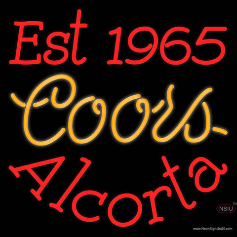 Custom Est  Alcorta Real Neon Glass Tube Neon Sign 